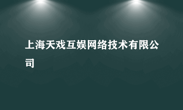 上海天戏互娱网络技术有限公司