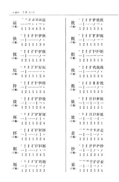 现代汉语通用字笔顺规范