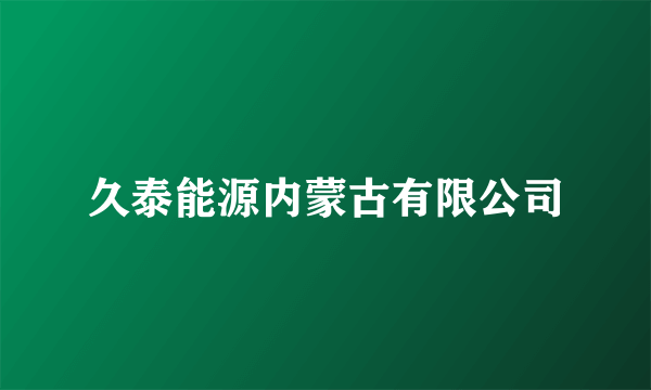 久泰能源内蒙古有限公司