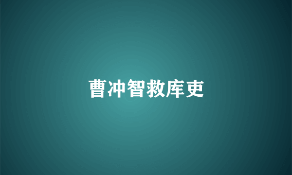 曹冲智救库吏