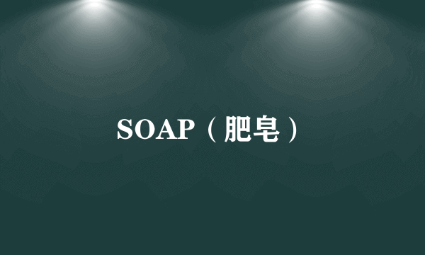 SOAP（肥皂）