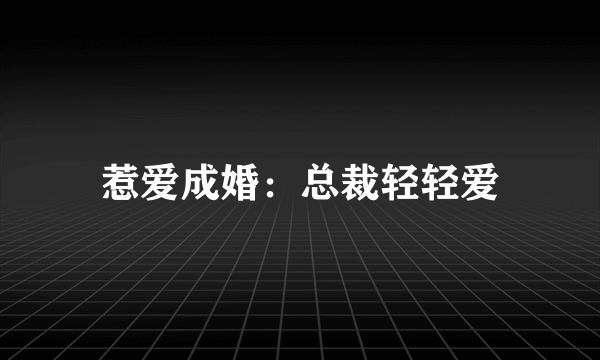 惹爱成婚：总裁轻轻爱