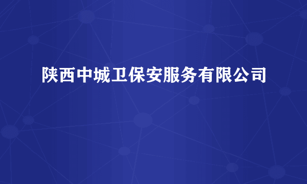 陕西中城卫保安服务有限公司