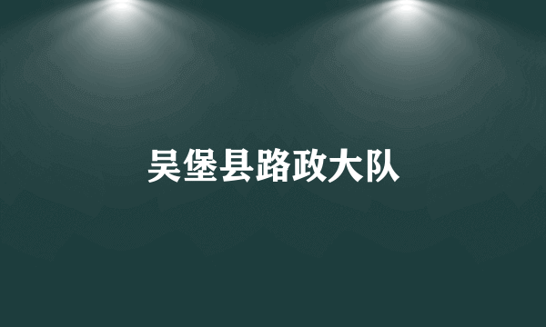 吴堡县路政大队