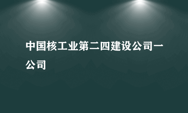中国核工业第二四建设公司一公司
