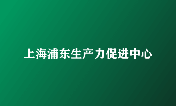 上海浦东生产力促进中心