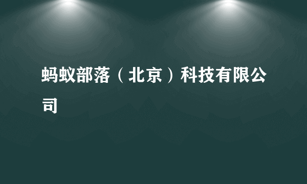 蚂蚁部落（北京）科技有限公司