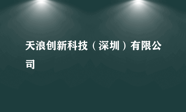 天浪创新科技（深圳）有限公司