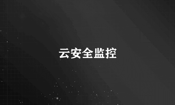 云安全监控