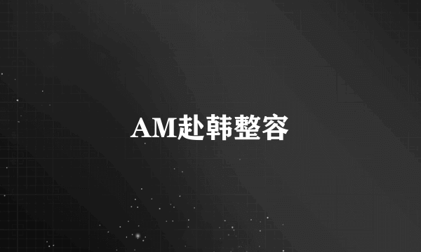 AM赴韩整容