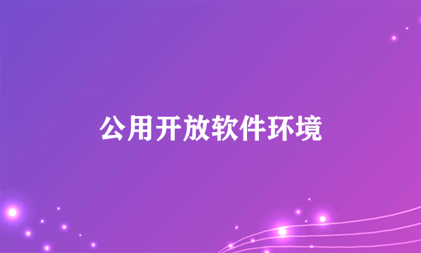 公用开放软件环境
