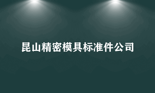 昆山精密模具标准件公司