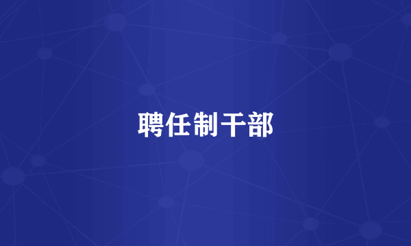 聘任制干部