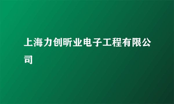 上海力创昕业电子工程有限公司