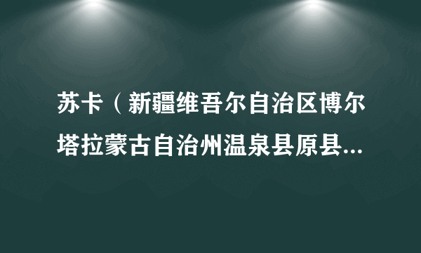 苏卡（新疆维吾尔自治区博尔塔拉蒙古自治州温泉县原县委书记）