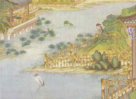 寒塘渡鹤影