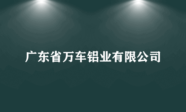 广东省万车铝业有限公司