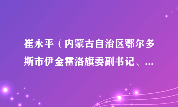 崔永平（内蒙古自治区鄂尔多斯市伊金霍洛旗委副书记、政法委书记）