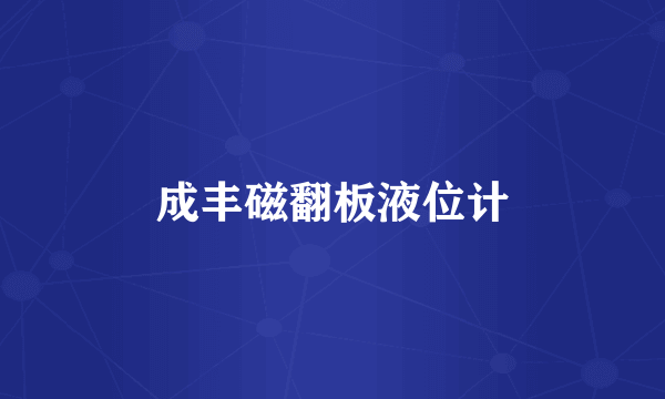 成丰磁翻板液位计