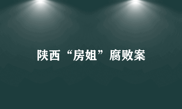 陕西“房姐”腐败案