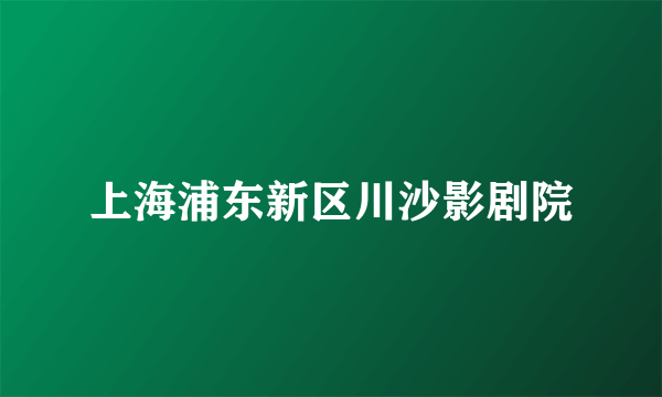 上海浦东新区川沙影剧院