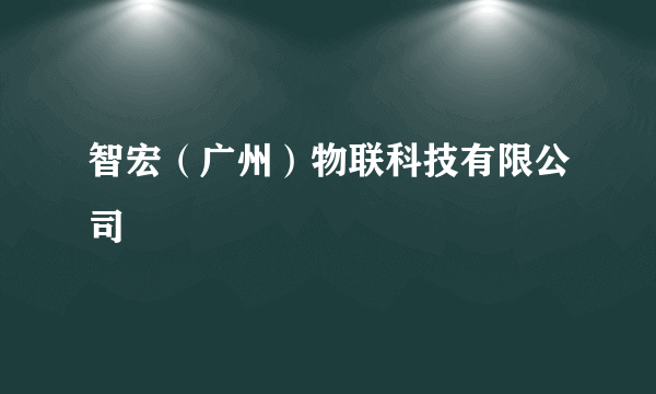 智宏（广州）物联科技有限公司