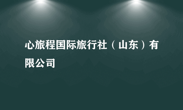 心旅程国际旅行社（山东）有限公司