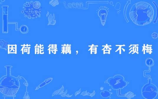 因荷能得藕，有杏不须梅