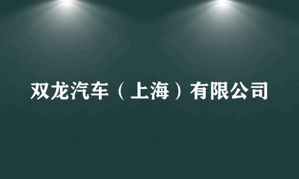双龙汽车（上海）有限公司