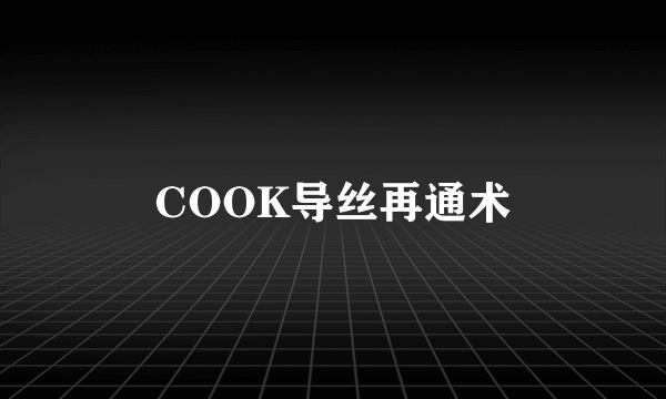 COOK导丝再通术