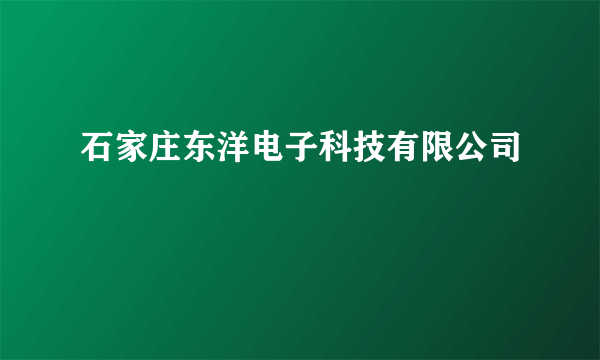 石家庄东洋电子科技有限公司