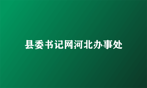 县委书记网河北办事处