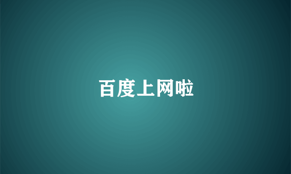 百度上网啦