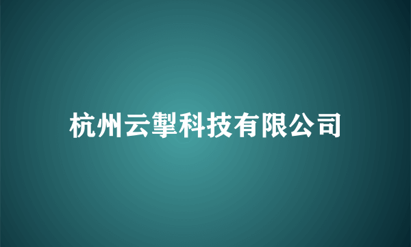 杭州云掣科技有限公司