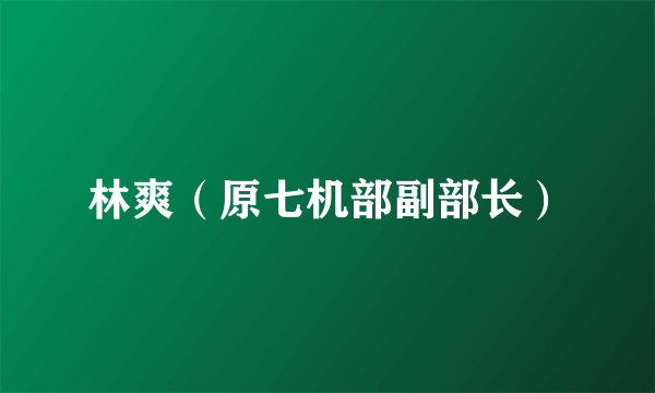 林爽（原七机部副部长）