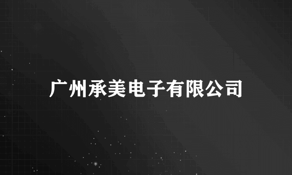 广州承美电子有限公司