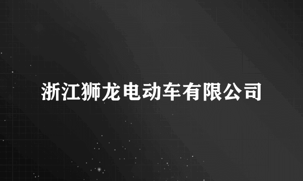 浙江狮龙电动车有限公司