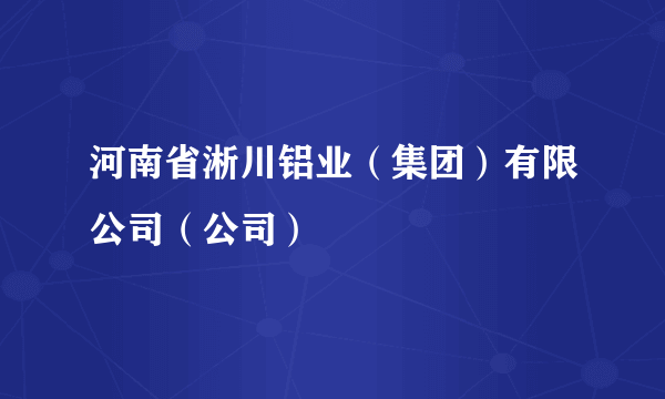 河南省淅川铝业（集团）有限公司（公司）