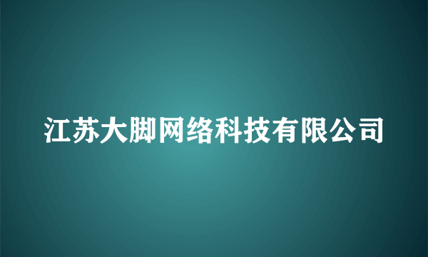 江苏大脚网络科技有限公司