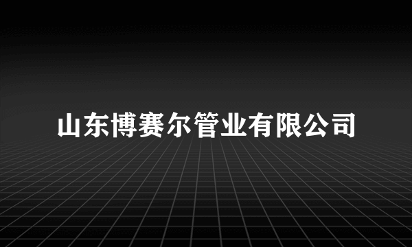 山东博赛尔管业有限公司