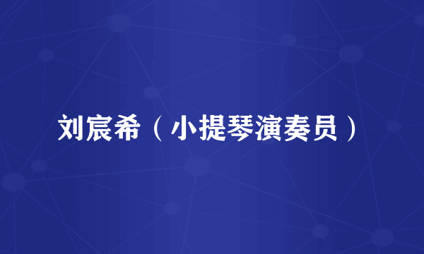 刘宸希（小提琴演奏员）