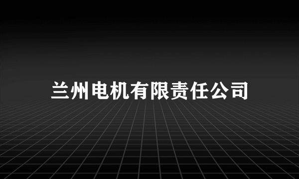 兰州电机有限责任公司