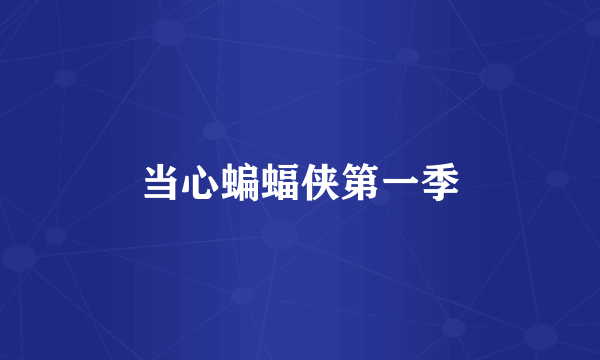 当心蝙蝠侠第一季