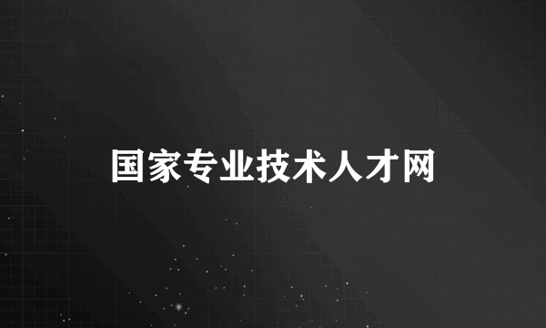 国家专业技术人才网