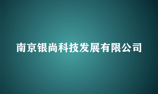 南京银尚科技发展有限公司