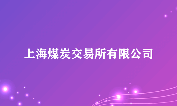 上海煤炭交易所有限公司