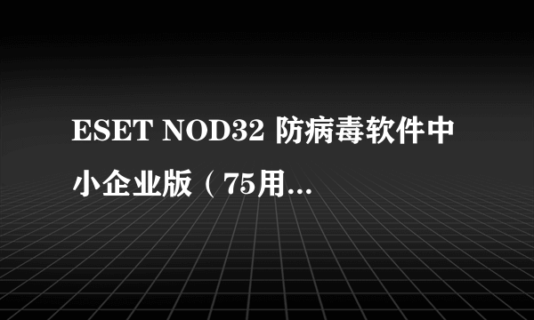 ESET NOD32 防病毒软件中小企业版（75用户包）使用年限3年