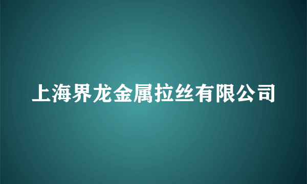 上海界龙金属拉丝有限公司
