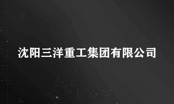 沈阳三洋重工集团有限公司