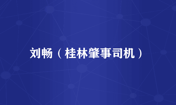 刘畅（桂林肇事司机）